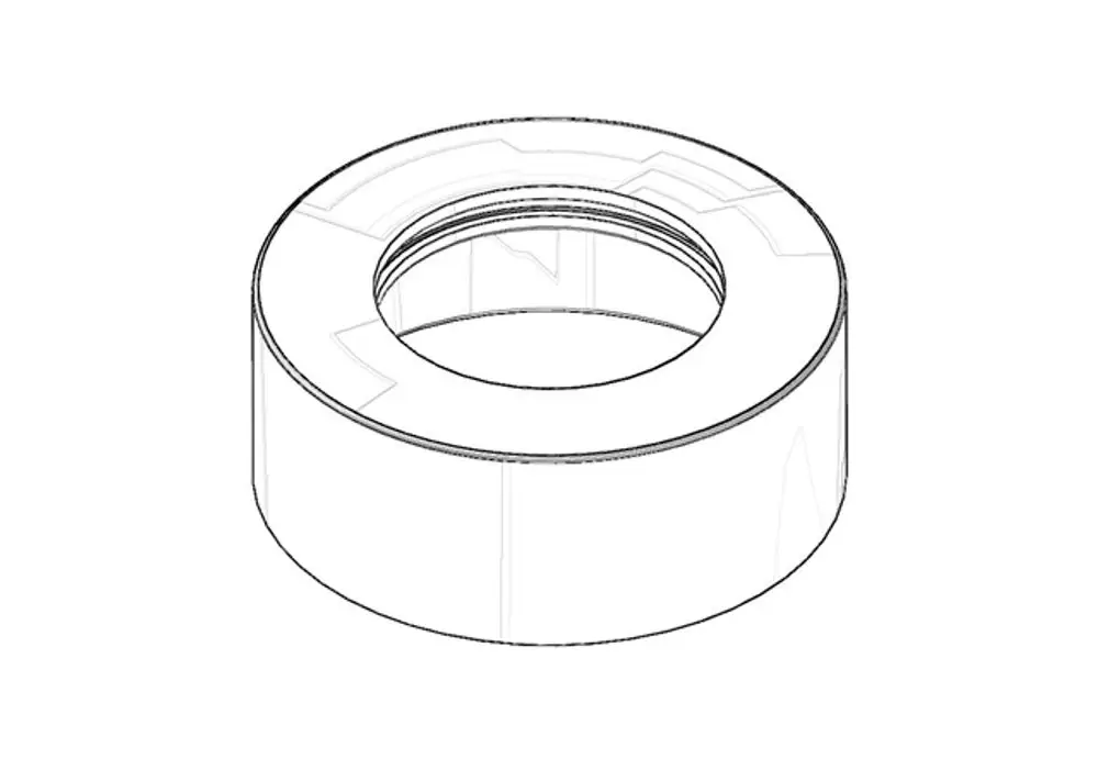 DORNBRACHT Rosette ERSATZTEILE 092789103 D. 65 x 25 mm Weiß matt, 092789103-10 Galeriebild 1